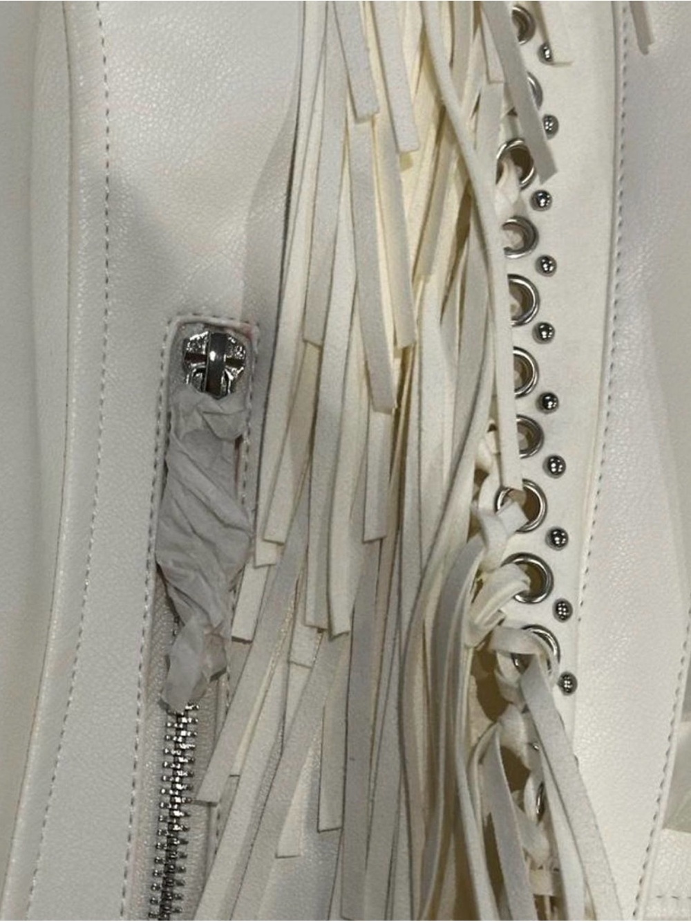 Azalea Wang Olivier White Fringe Jacket Brand new with tags - Picture 6 of 6